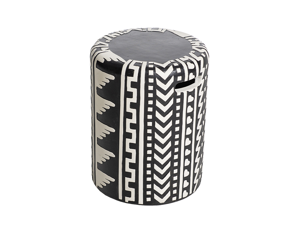 Miami Round Stool Black
